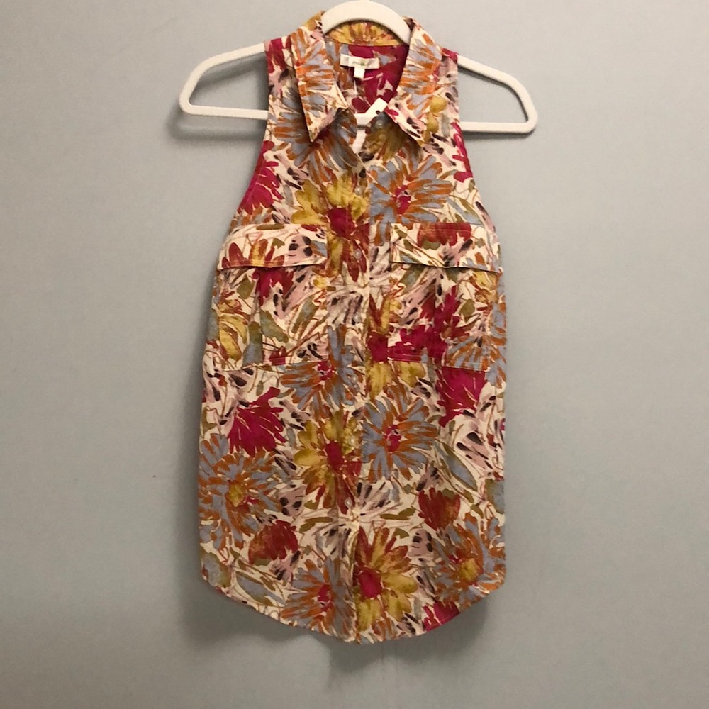 NWT Porridge button down sleeveless top . Size 4